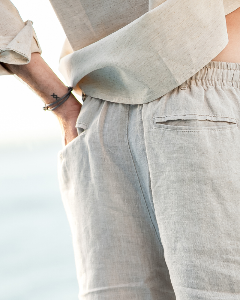 Premium-Leinenshorts