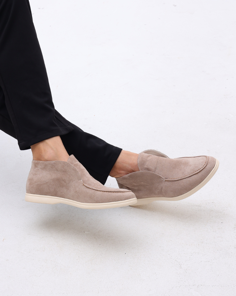 Hohe Wildleder-Loafer