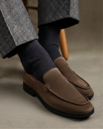 Premium Wildleder-Loafer – Schwarze Sohle