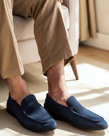 Premium Wildleder-Loafer – Schwarze Sohle